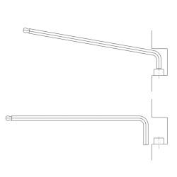 Hatszögkulcs 10.00 mm 100°gömbvégű long