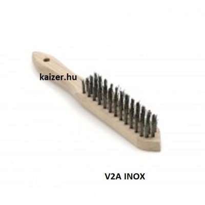 Drótkefe 4 soros hullámos inox 0.3-0.35 mm