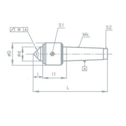 Forgócsúcs MK 5  90°
