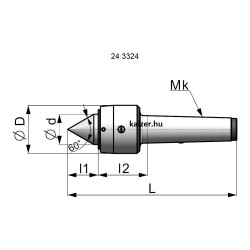 Forgócsúcs MK 6  60° Normál