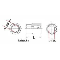 Kézi dugókulcs 1/4