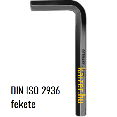 Hatszögkulcsok normál hossz ( rövid) ISO 2936 (DIN 911) metrikus  0,7÷55 mm fekete
