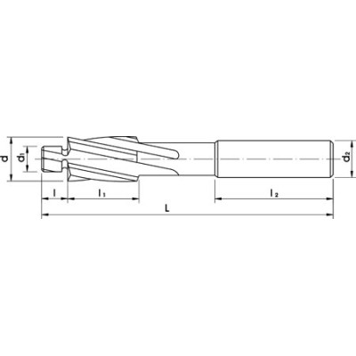 Csapos süllyesztőfúró M 6 11x 6,60 mm z3 DIN 373 HSSE GS900 közép