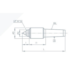 Forgócsúcs MK 4 60°small head 243315