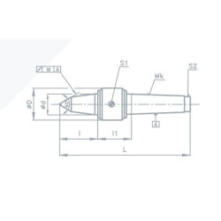 Forgócsúcs MK 2  60°Hosszitott 243328