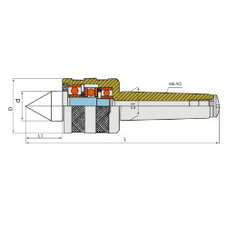 Forgócsúcs MK 1  60° D411 Normál