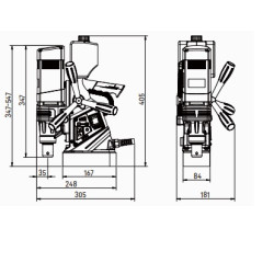 Mágnestalpas fúrógép DB-35 1100W Mágnestalpas fúrógép DB-35 1100W