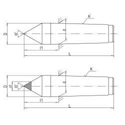 Állócsúcs MK 4  60° Normál DIN 806