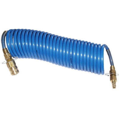 Spiráltömlő PA6  8/ 6 mm 5.6 m szerelt kék PA6