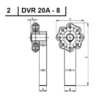 Recézőkeréktartók DVR20A-8  20*32*200