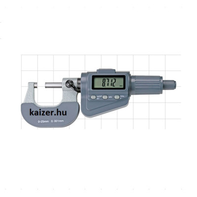 Mikrométer     0÷  25 mm kengyeles külső DIN 863   digitális
