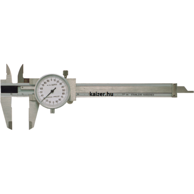 Tolómérő 0- 300 mmx 60 mm INOX órás DIN 862 0,02 mm 