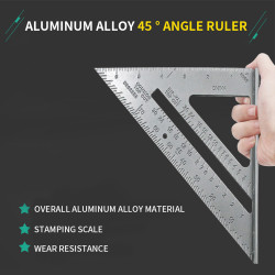 Ácsderékszög 180 x 180 mm talpas aluminium 