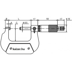 Mikrométer    75- 100 mm  kengyeles külső DIN 863  0,01 mm 