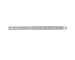 Vonalzó fém  300x13x0.5 mm flexibilis inox